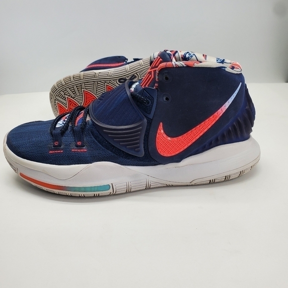 Nike Kyrie 6 “Team USA” Blue Red White Shoes Men Size 9 Irving BQ4630-402 - Picture 10 of 16